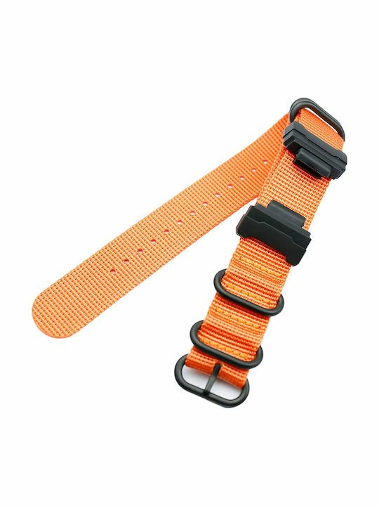 Adaptor + Nato Zulu Strap Orange Heavy Duty for Casio G-shock DW-5600, DW-6900, GA-110, GW-M5610, DW-9052 16mm Emporiou