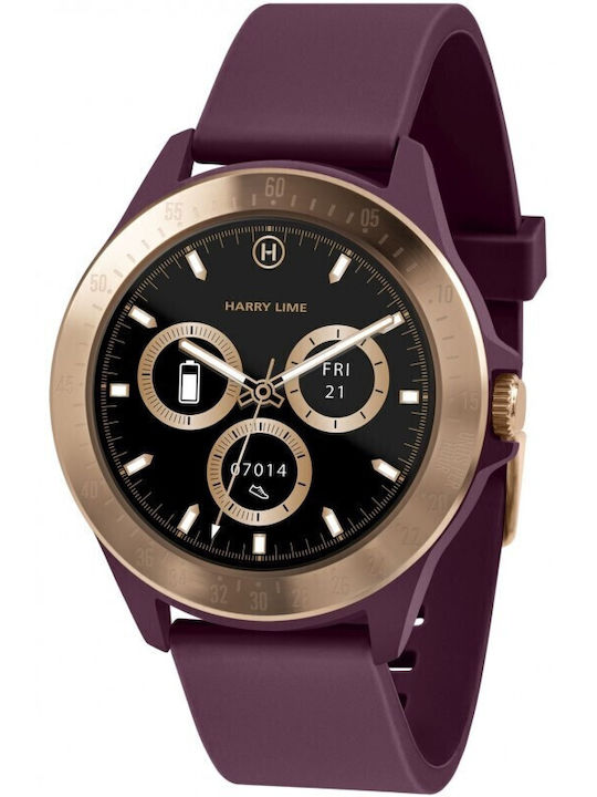 Harry Lime Ha07-2016 Mode Smartwatch Burgundisches Gummiband