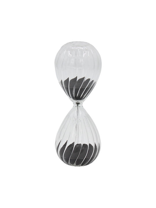 Decorative Glass Hourglass Φ6x16 Transparent With Black Sand Keskor 69831