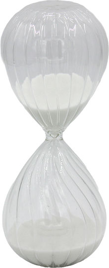Decorative Glass Hourglass Φ8x20 With Transparent White Sand Keskor 69832