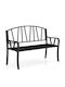 Zweisitziges Sofa Außenbereich Metallisch Gray 53x129x93cm