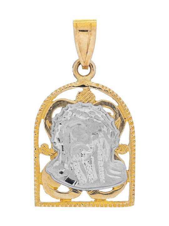Unisex Halskette Vitopoulos Gelbes Weißes 14 Karat Gold
