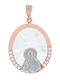 Women's Pendant Vitopoulos Pink White Gold 9K Zircon