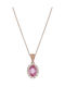 Women's Necklace Vitopoulos Rose Gold 18k Stones