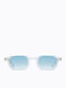 Carolina Lemke Unisex Sunglasses with Transparent Plastic Frame and Transparent Gradient Lens 476004