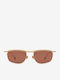 Projekt Produkt Men's Sunglasses with Gold Metal Frame and Gold Lens 476417