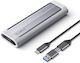 Orico Case for Hard Drive M.2 SATA III with Connection SATA USB 3.2 USB 3.1 USB 3.0 Type-C Silver