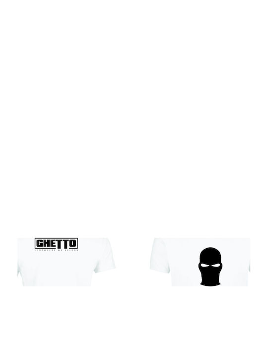Ghetto Black Mask White T-shirt Women’s