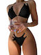 Bikini Set Top & Slip Bottom Black