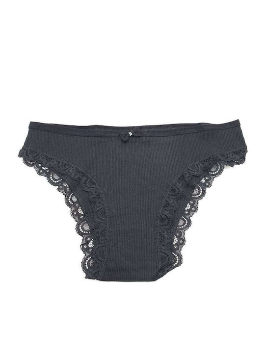 Power Flower Women's Slip with Lace Black