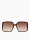 Carolina Lemke Women's Sunglasses with Brown Tartaruga Plastic Frame and Brown Gradient Lens 475991