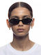 Le Specs Damen Sonnenbrille mit Schwarz Metall Gestell und Schwarz Linse LSP2352198