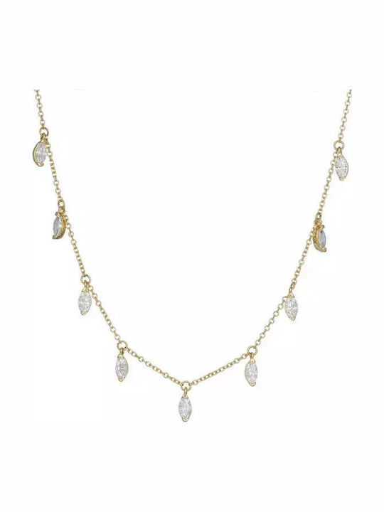 Γυναικείο Κολιέ Κ9 Choker Λευκά Ζιργκόν 036474 036474 Χρυσός 9 Καράτια Γυναικείο Κολιέ Κ9 Choker Λευκά Ζιργκόν 036474 036474 Χρυσός 9 Καράτια