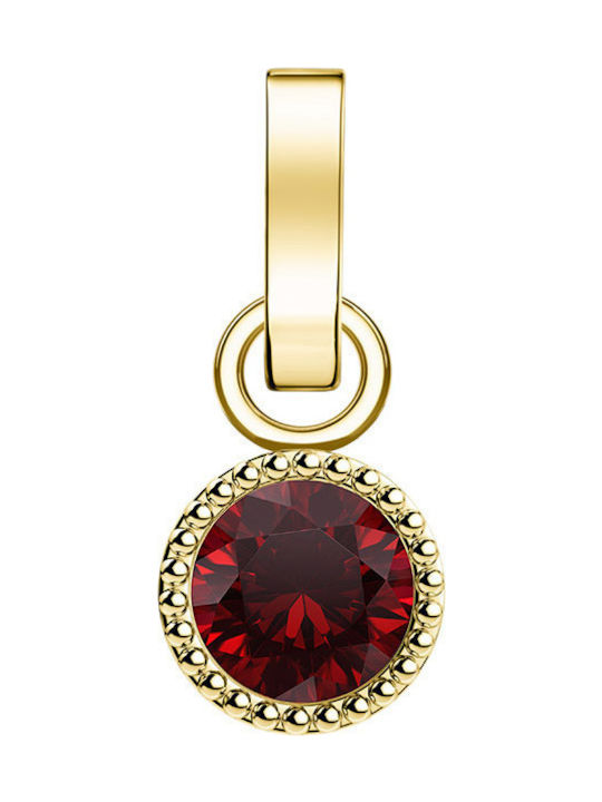 Rosefield Birthstone Златно Медальон Гранат Нер...
