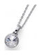 Oliver Weber 11924 001 Women's Necklace Rhodium Plated Crystal Stones