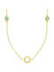 Yellow Gold Women's Necklace 14K Circles Kl11100197