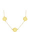 Gold Plated Silver Women's Necklace 925 Circles Kl21100091