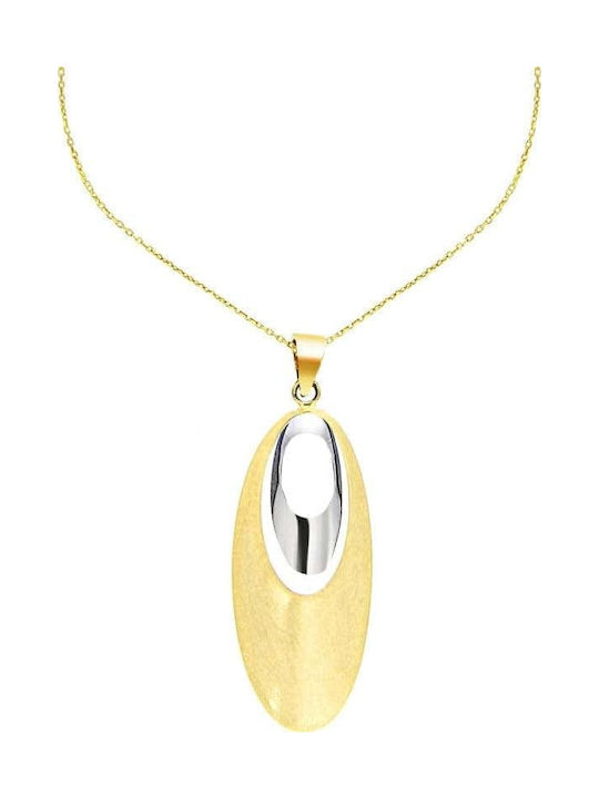 Yellow Gold Women's Necklace 14K Oval Kl11400084