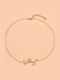 Handmade Gold Rose Necklace with Rhinestones Gold Metal Chain Tatu Moyo Sj2206160901210979