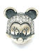 Silver 925 Oxidized Charm Bracelet Minnie Mouse Pattern