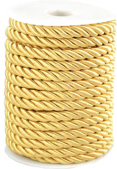 Κορδόνι Τρίκλωνο Rayon 9mm 15m T1426 Χρυσό
