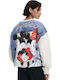 Mickey Mouse Γυναικεία Ζακέτα Φούτερ White