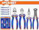 Wadfow Pliers set Length 177.8mm 4pcs