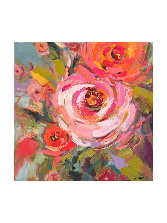 Πίνακας Καμβά Flowers 100 X 100 Εκ