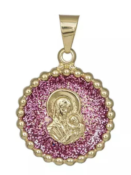 Talisman Panagia K9 Aur Roz Smalț 036092 036092 Aur 9 Carate Talisman Panagia K9 Aur Roz Smalț 036092 036092 Aur 9 Carate