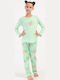 Vienetta Secret Kids' Pajamas Winter Bay Leaf Mint
