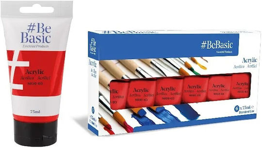 Ακρυλικό Ζωγραφικής Bebasic S050-03 Κόκκινο Scarlet 75ml