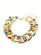 Women's Bracelet Colorful Brass Chain