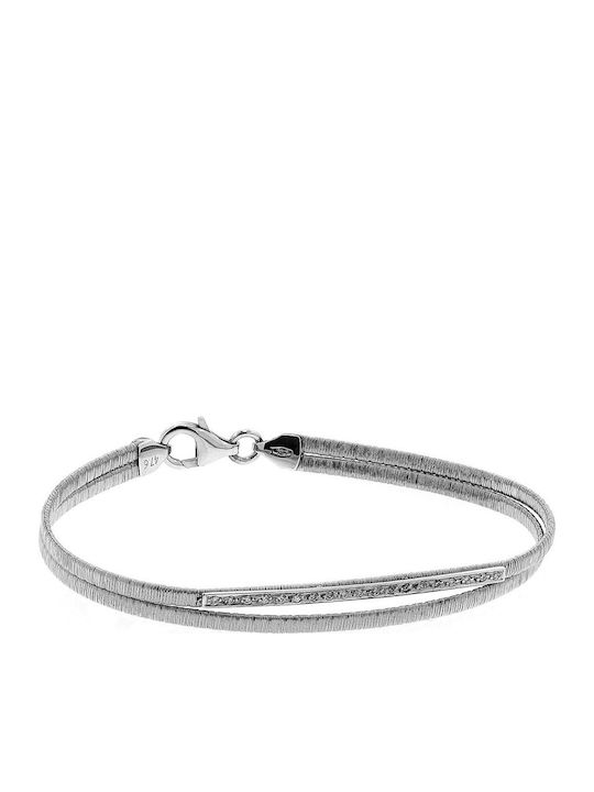White Gold Bracelet 14K Diamonds P-12685 White Gold K14
