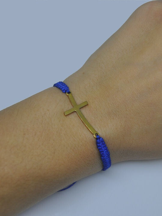 Macrame Cross Bracelet Fantazy 58966-2 Gold