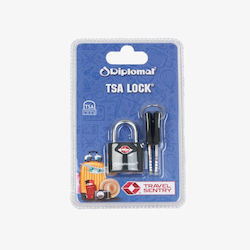 Padlock Diplomat Aclock4 Tsa Key – Black Ideal for Suitcases Black
