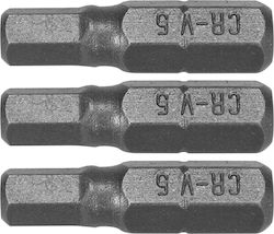 Dedra Άκρες Κατσαβιδιού Hex H5x25mm 3τμχ Blister 18a04h50-03
