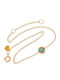 Gold 9K Bracelet Circle Turquoise