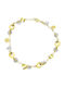 Γυναικείο Κίτρινο Χρυσό Βραχιόλι Κ14 Charms Br11400065