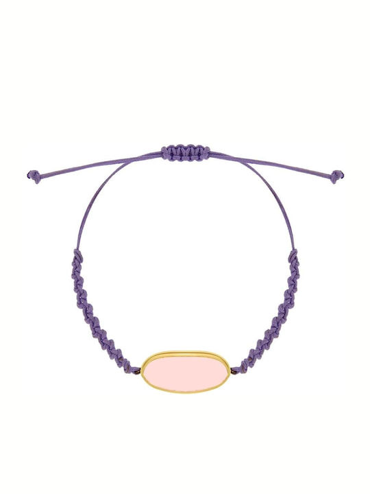 Silver Gold Plated Bracelet 925 Purple Strap Br21100164