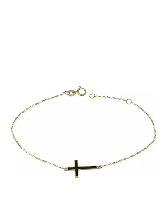 Gold Armband K9 Kreuzanhänger Doppelter Blick 032233 032233 Gold 9 Karate