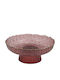 Keskor Glass Decorative Platter Purple 26x26x10.5cm