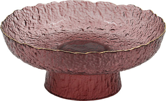 Keskor Glass Decorative Platter Purple 26x26x10.5cm