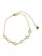 Fo Bizou Brass Anklet Crystals Gold Bz-br-00198