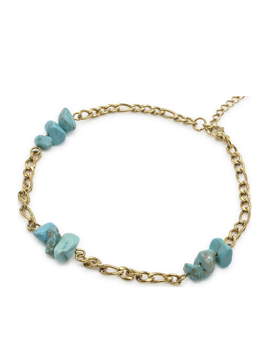 Amorino Armbänder Fußkettchen Stahl 1555-39 Blau