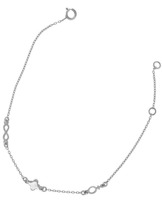 Dezentes Silber Armband Drei Schmetterlinge
