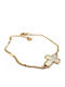 Karmafashion Damen Armband aus Stahl 316l Kette Kreuz Vergoldet 2212-101x