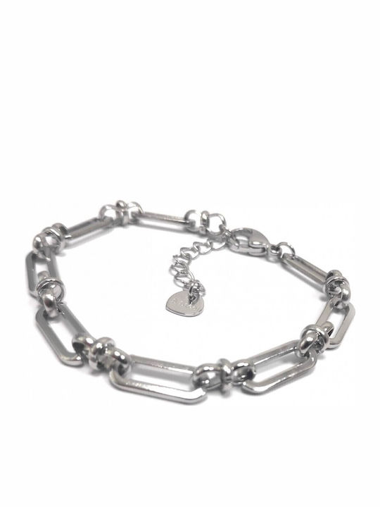 Karmafashion Damen Armband Stahl 316l Kette Silbern 2222-071a