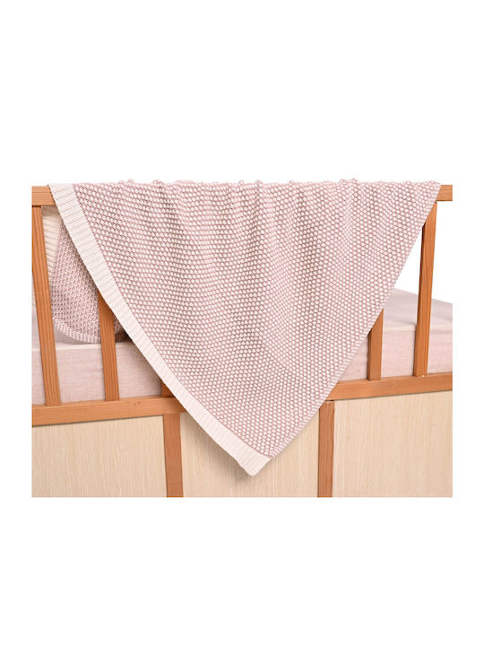 Liolios Home Blanket Nursery Swaddling Blankets Cotton Pink 80x100cm