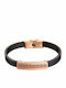 Armband Hand Schwarz Leder Edelstahl Br-art00446br