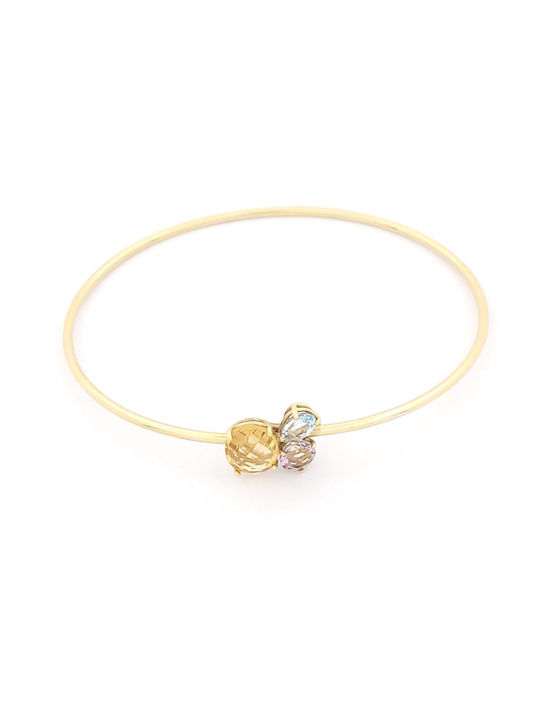 14K Gold Women's Bracelet Multicolored Zircon Code 103864